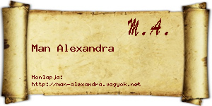 Man Alexandra névjegykártya