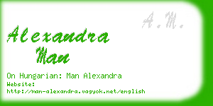alexandra man business card